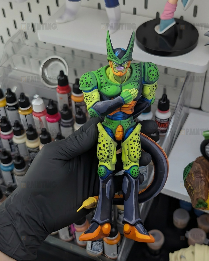 27CM Dragon Ball Cell Second Form Figure Repaint
