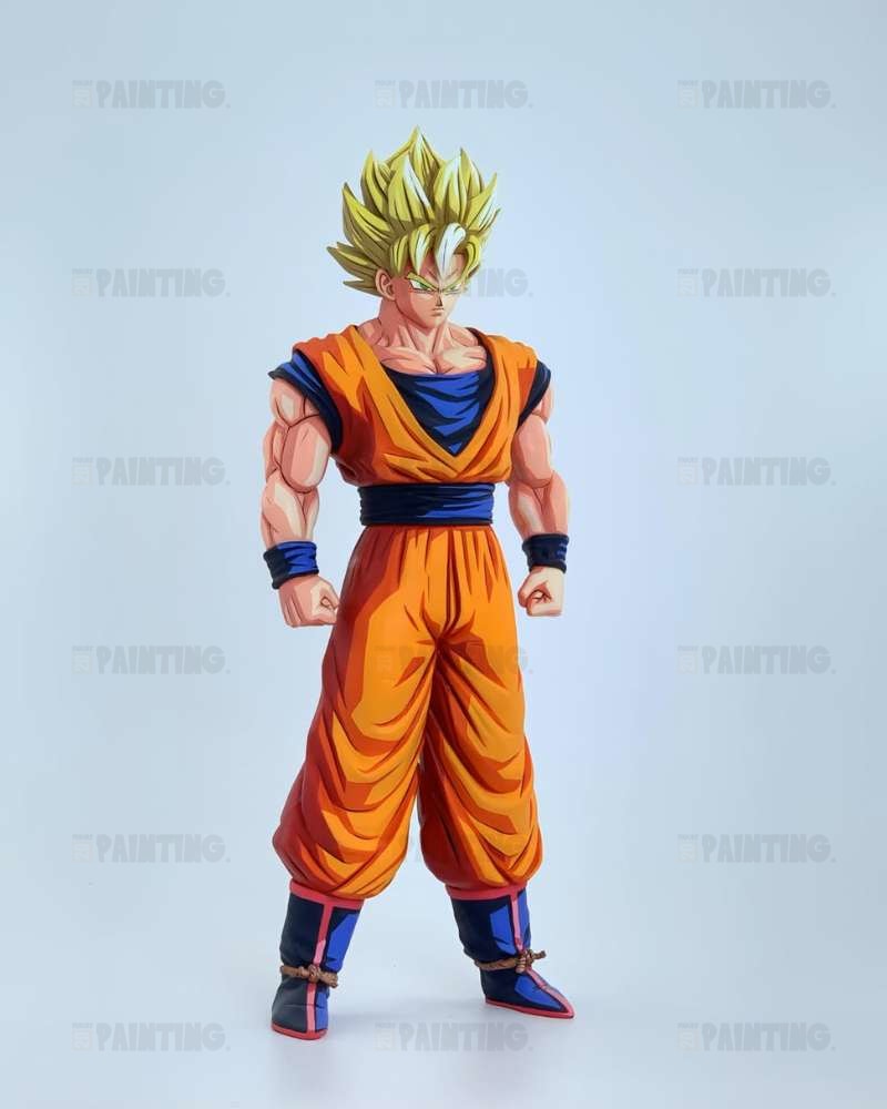 2D Anime Dragon Ball Super Saiyan Son Goku Figure Repaint
