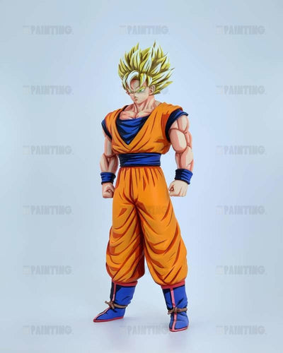 2D Anime Dragon Ball Super Saiyan Son Goku Figure Repaint