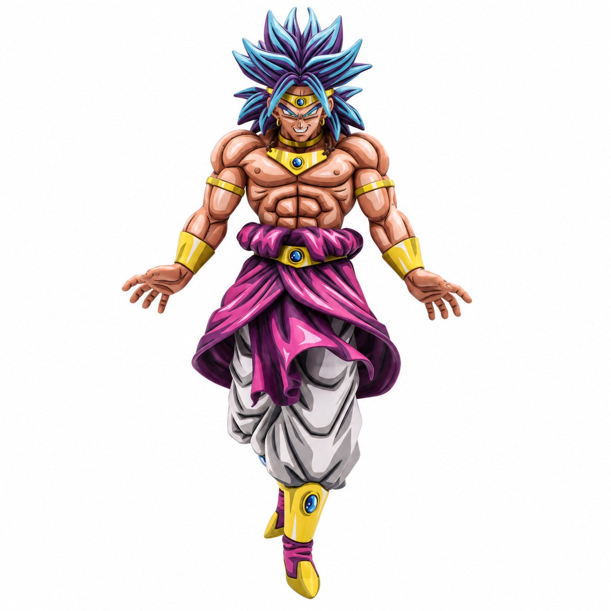 2D Anime Colour Super Saiyan Broly Figure Repaint — full figure
