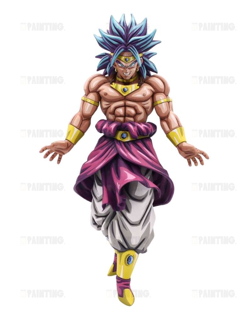 2D Anime Colour Super Saiyan Broly Figure Repaint