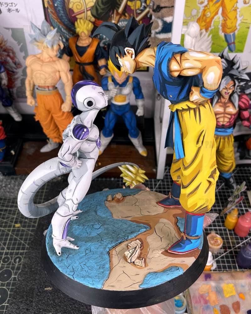 22CM Son Goku vs Frieza Battle On Planet Namek Figure Repaint – 2D