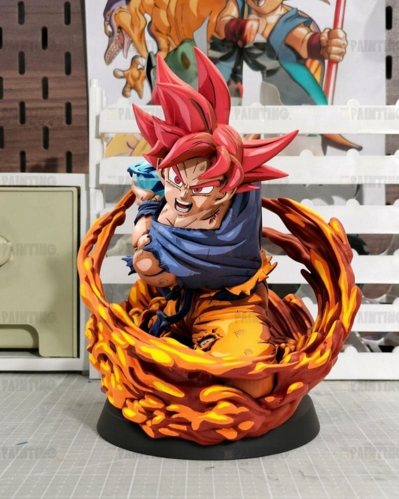 2D Painted Kamehameha Son Goku Burstant Figure