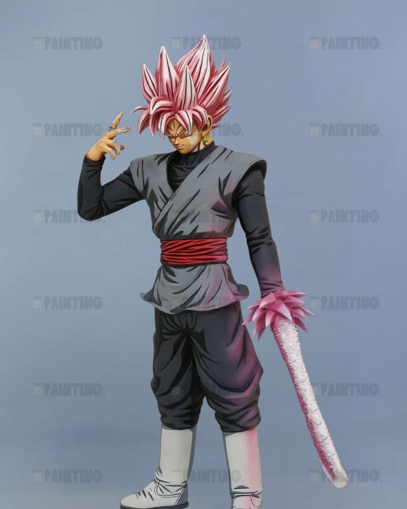 28CM Son Goku Rose 2D Anime Colour Figure Repaint