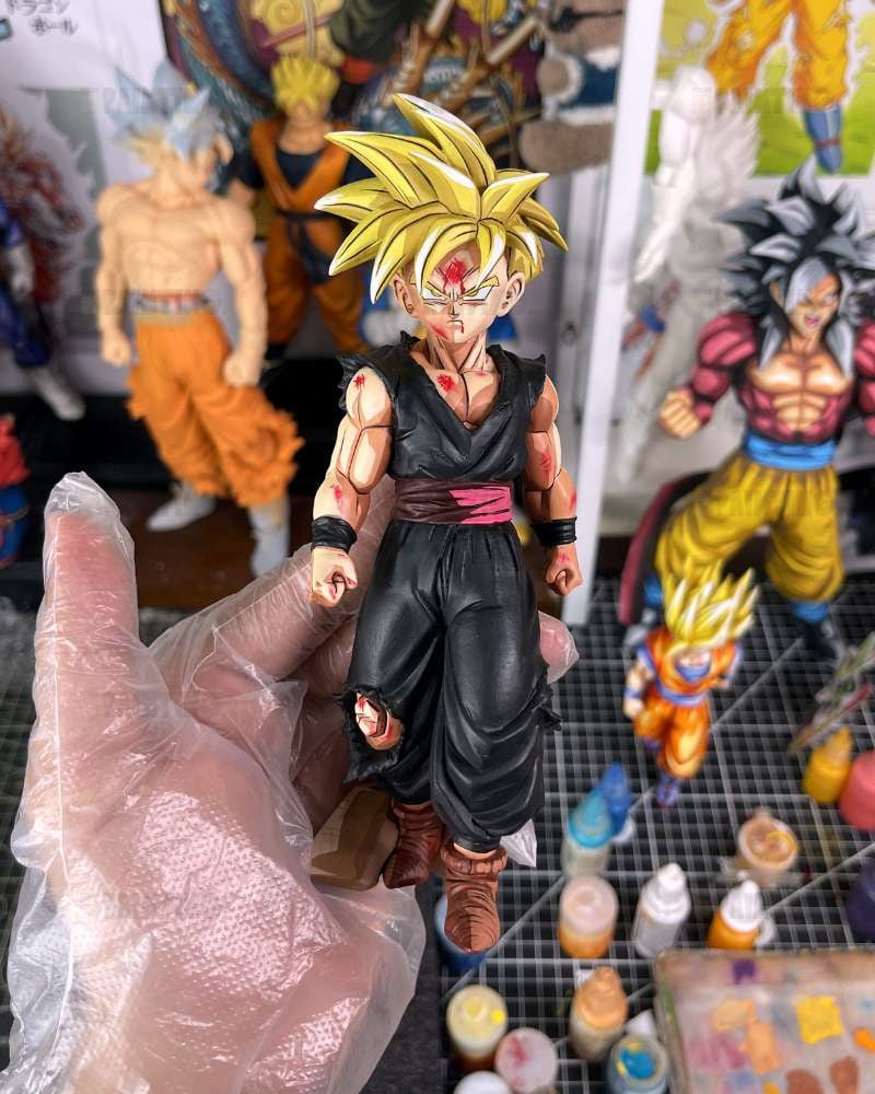 16CM Solid Edge Works Son Gohan Super Saiyan Figure Repaint