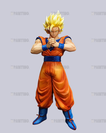 30CM Dragon Ball Super Saiyan Son Goku Figure Repaint