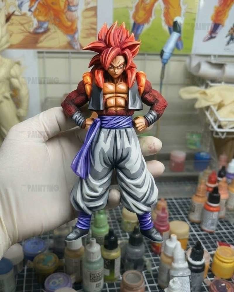 25CM Dragon Ball Super Saiyan 4 Gogeta Figure Repaint