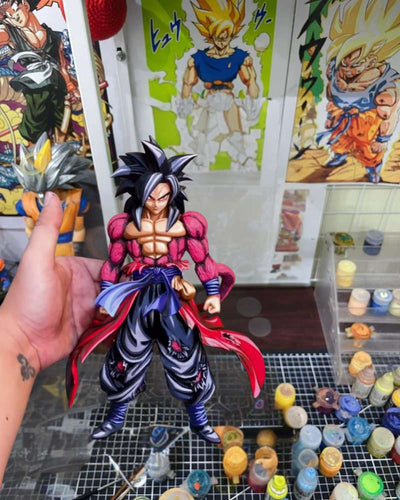 27CM Dragon Ball Son Goku SSJ4 Anime Figure Repaint