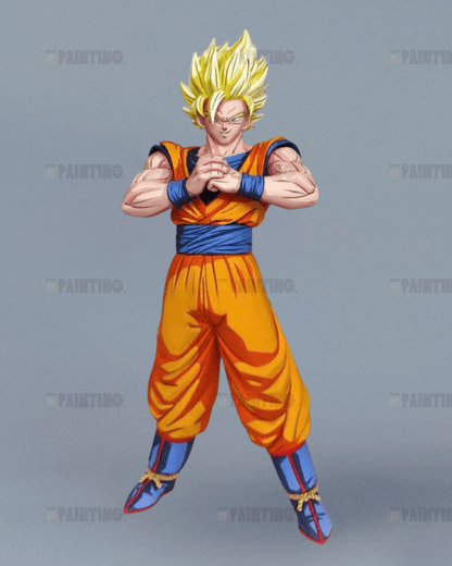 30CM Dragon Ball Super Saiyan Son Goku Figure Repaint