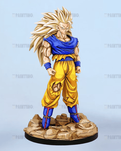 20CM Super Saiyan 3 Son Goku Figure Repaint – 2D Figure Painting