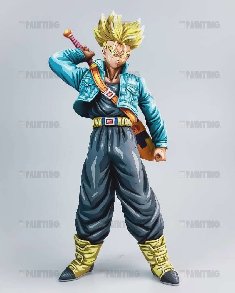Hand Painted Dragon Ball Future Trunks 2D Comic-Style Repaint