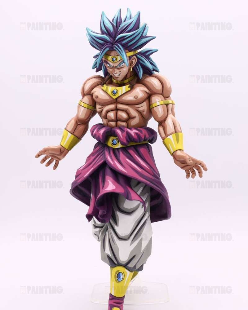 2D Anime Colour Super Saiyan Broly Figure Repaint
