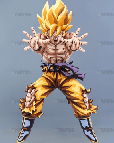 14CM Super Saiyan Son Goku 2D Figure Repaint