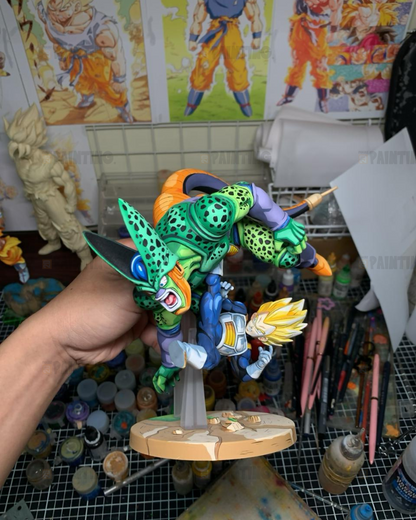17CM Dragon History Vegeta vs. Cell Dragon Figure Repaint