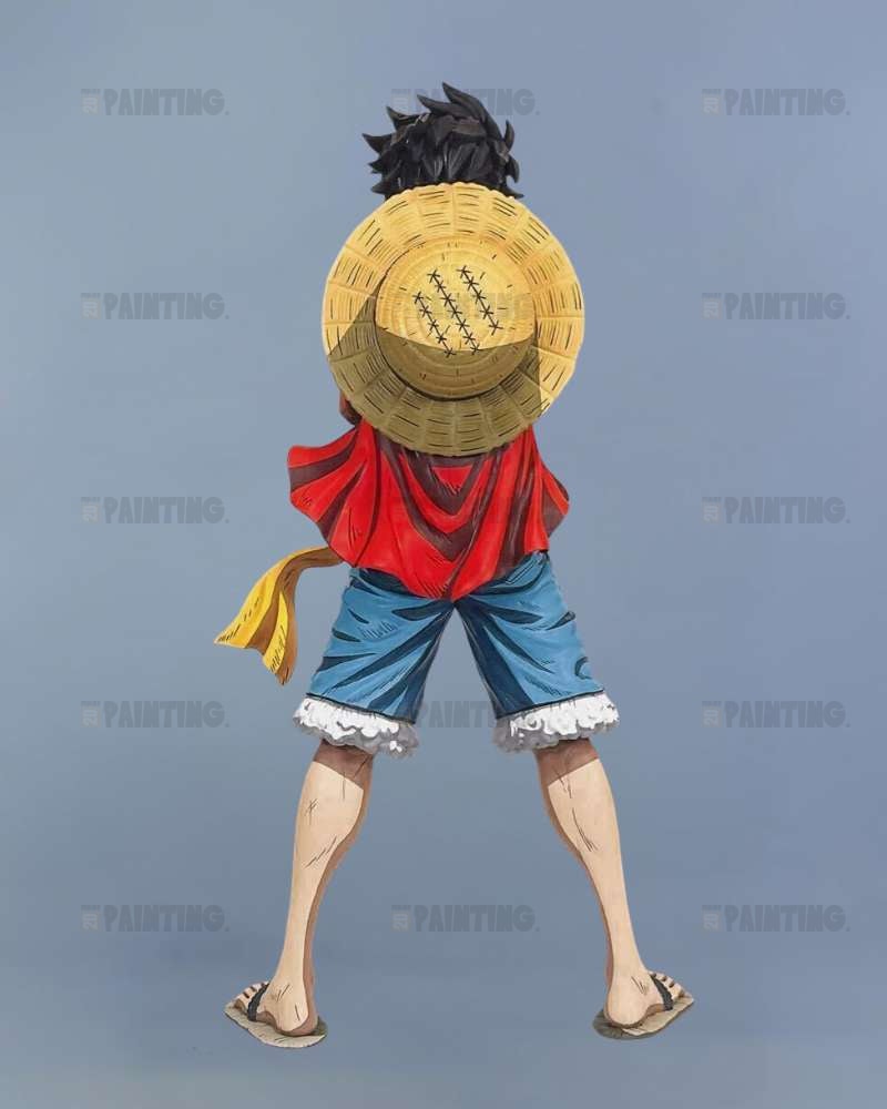 45CM One Piece Monkey D. Luffy Figure Repaint