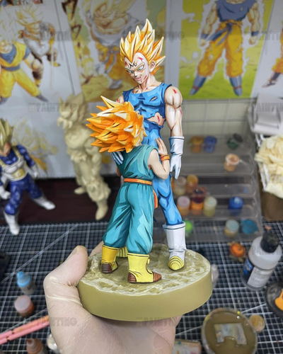 22CM Dragon Ball Vegeta Father & Son Figure Repaint