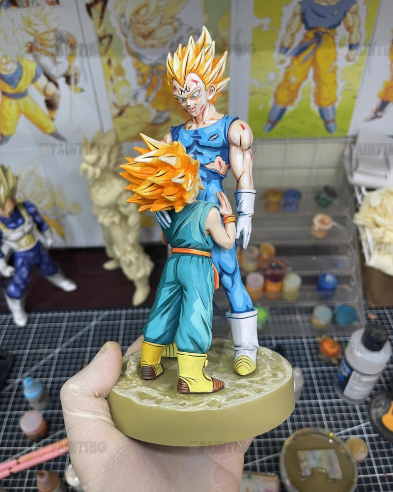 22CM Dragon Ball Vegeta Father & Son Figure Repaint