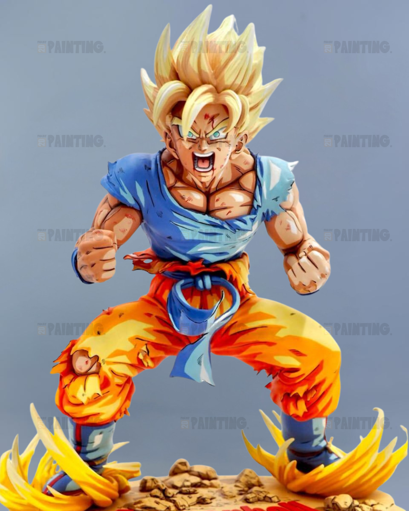 23CM DBZ Kai Super Saiyan Son Goku Figure Repaint