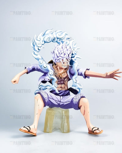 3D Printed Anime Colour One Piece Luffy Gear 5 Figure Repaint