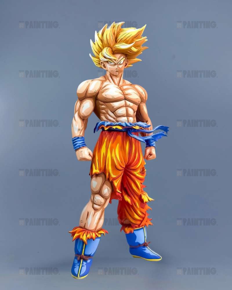 30CM Dragon Ball Z Goku SSJ War Damage Figure Repaint