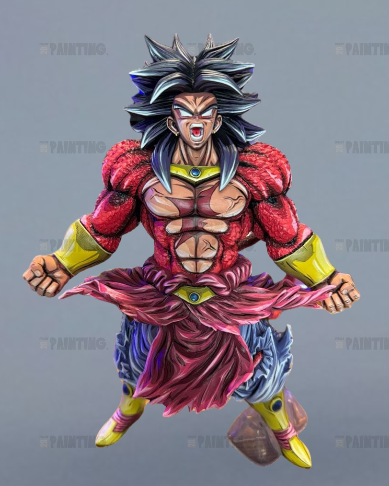 30CM Dragon Ball Broly SSJ4 Action Figure Repaint