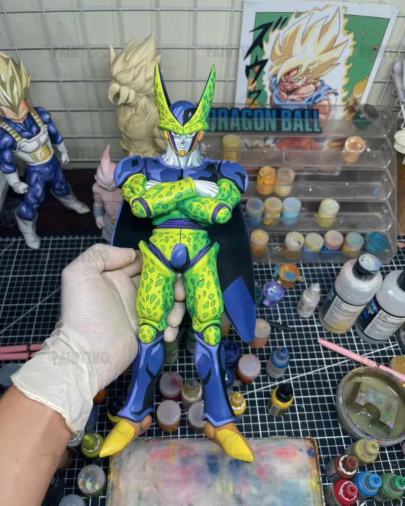 30CM Dragon Ball Perfect Cell Anime Figure Repaint