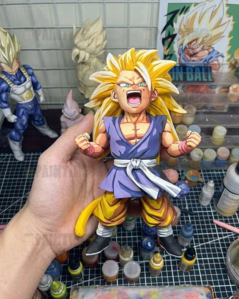 14CM Dragon Ball Super Saiyan 3 Son Goku Kid Repaint