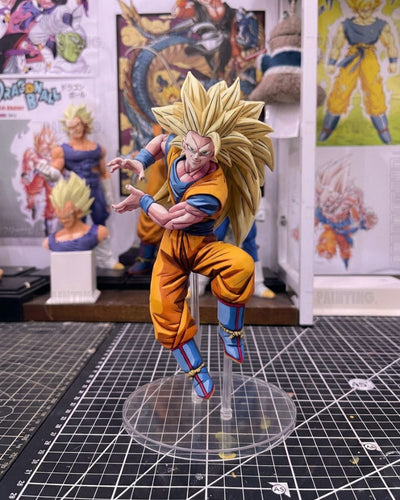 Anime Style Dragon Ball Super Saiyan 3 Son Goku Figure Repaint