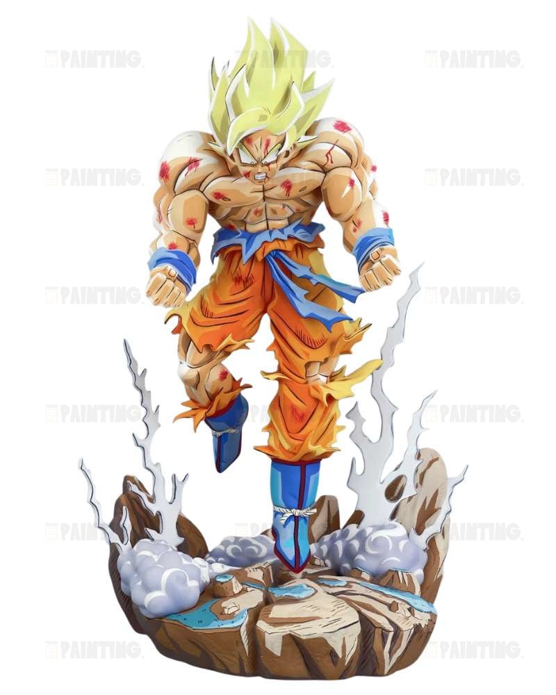 Comic Colour Dragon Ball Goku SSJ3 Figure Repaint