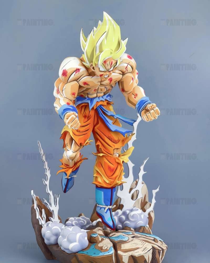 Comic Colour Dragon Ball Goku SSJ3 Figure Repaint