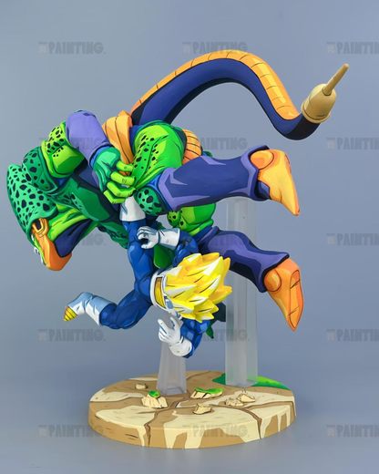17CM Dragon History Vegeta vs. Cell Dragon Figure Repaint