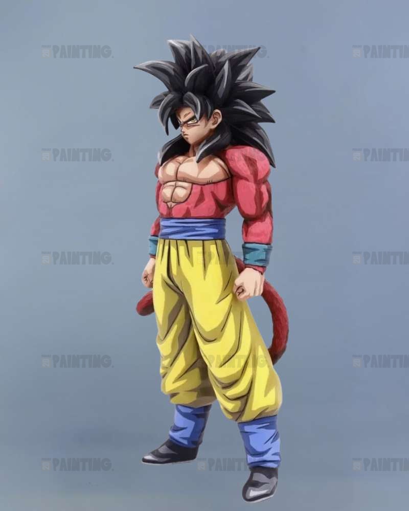 21CM Dragon Ball GT Super Saiyan 4 Goku Figure Repaint