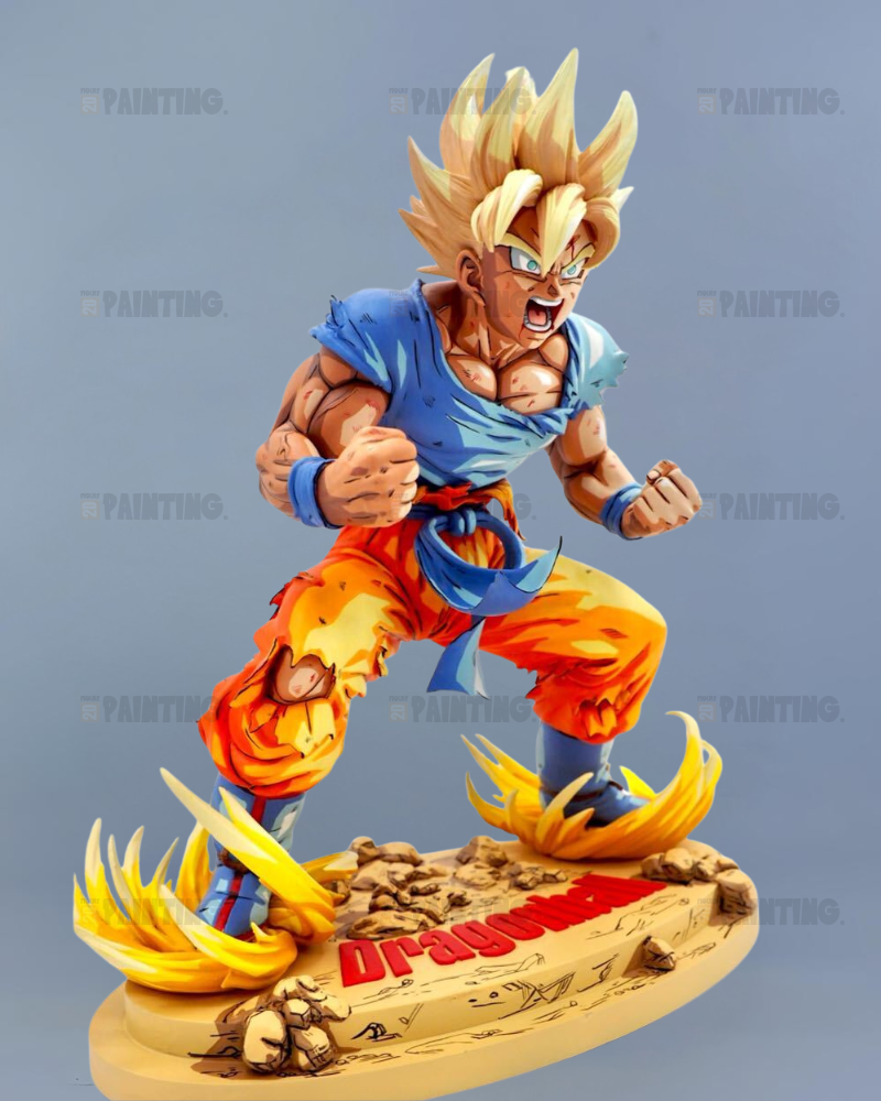 23CM DBZ Kai Super Saiyan Son Goku Figure Repaint