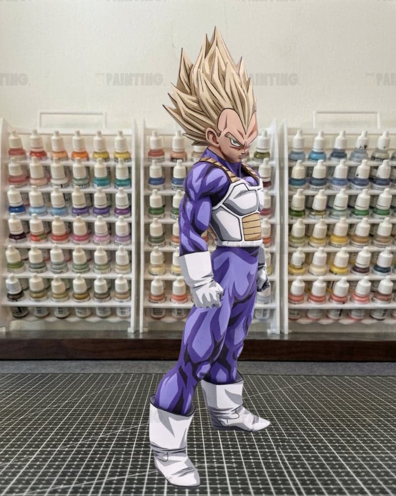 Manga Colour Dragon Ball 2D Painted Vegeta SSJ2 Figure