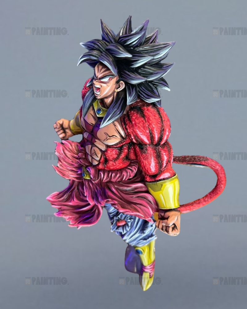 30CM Dragon Ball Broly SSJ4 Action Figure Repaint