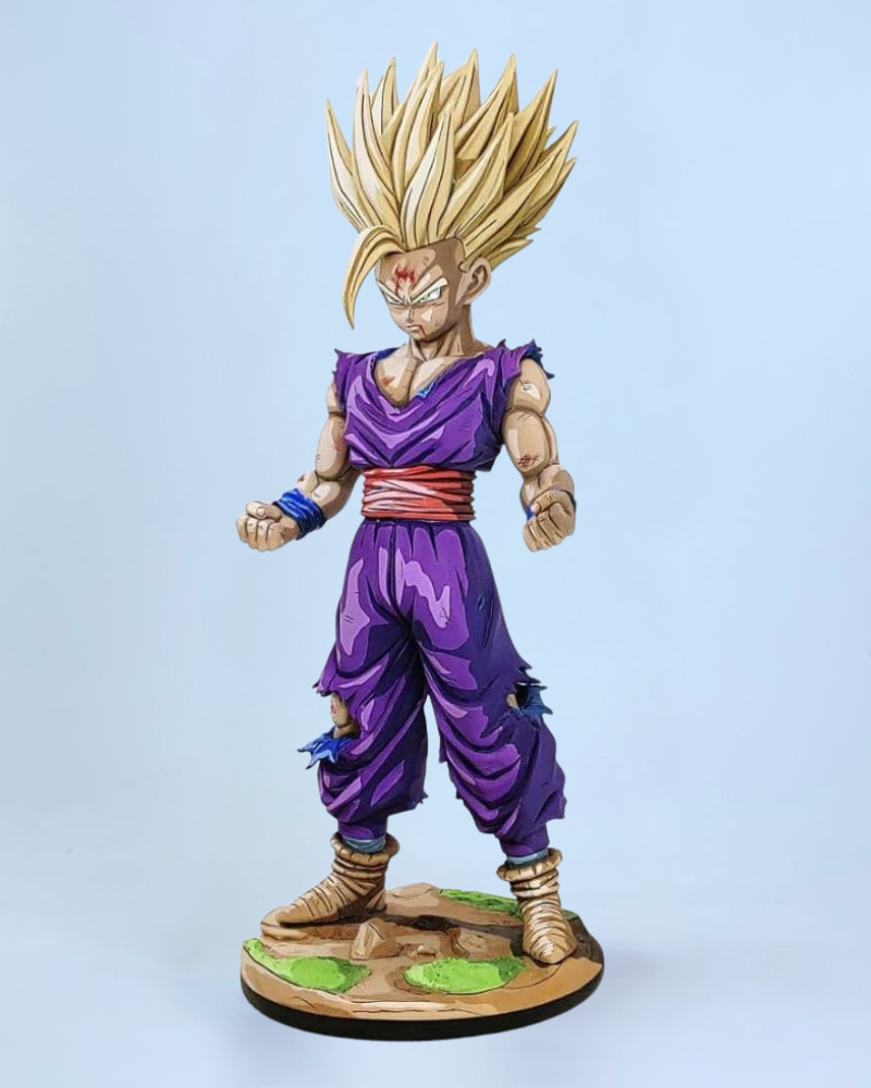 22CM Dragon Ball Son Gohan SSJ2 Figure Repaint – 2D Figure Painting
