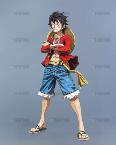 45CM One Piece Monkey D. Luffy Figure Repaint