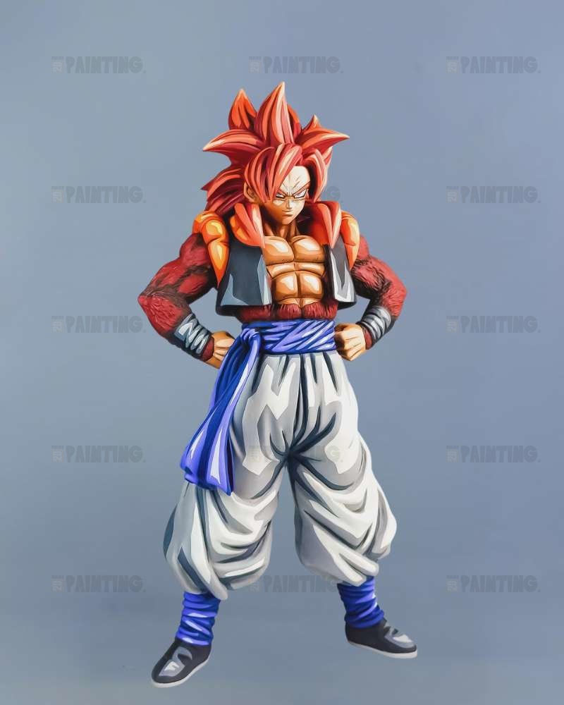 25CM Dragon Ball Super Saiyan 4 Gogeta Figure Repaint
