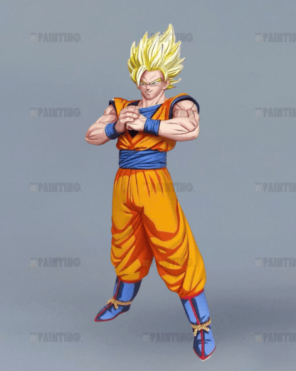 30CM Dragon Ball Super Saiyan Son Goku Figure Repaint