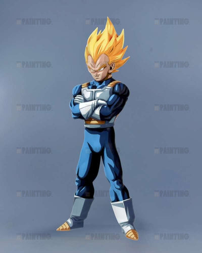 2D Anime Colour Dragon Ball Super Saiyan Vegeta Figure Repaint