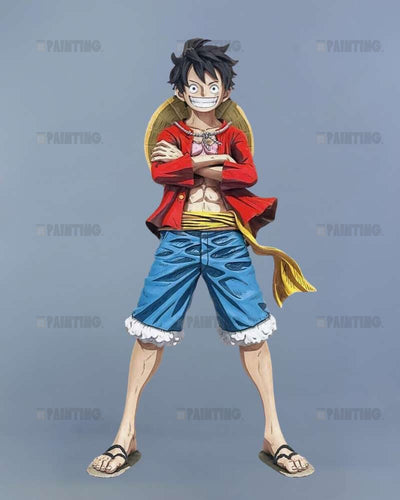 45CM One Piece Monkey D. Luffy Figure Repaint