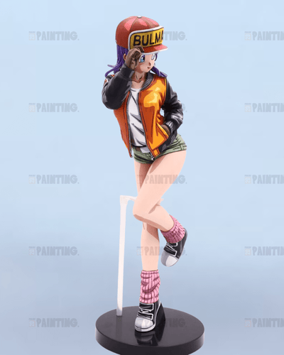 26CM Dragon Ball Motorcycle Bulma Anime Figure Repaint