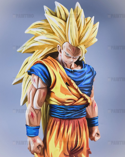 32CM Dragon Ball Z Son Goku Super Saiyan 3 Figure Repaint– 2D