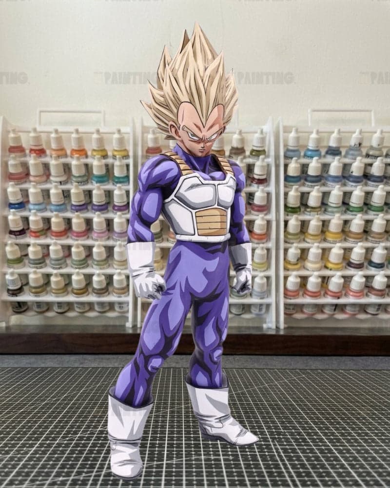 Manga Colour Dragon Ball 2D Painted Vegeta SSJ2 Figure