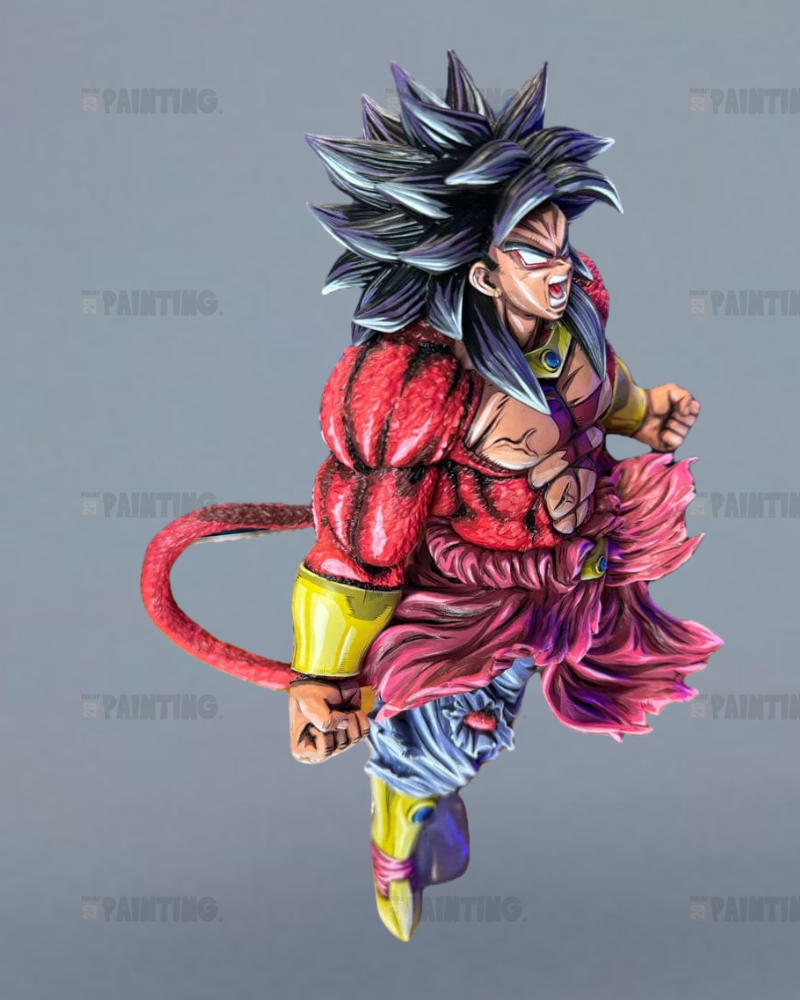30CM Dragon Ball Broly SSJ4 Action Figure Repaint