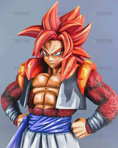 25CM Dragon Ball Super Saiyan 4 Gogeta Figure Repaint
