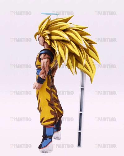 25CM Dragon Ball Super Saiyan 3 Son Goku Figure Repaint