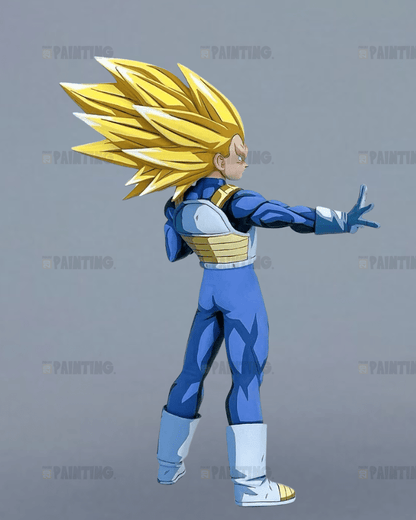 24CM Dragon Ball Custom Vegeta Anime Figure Repaint