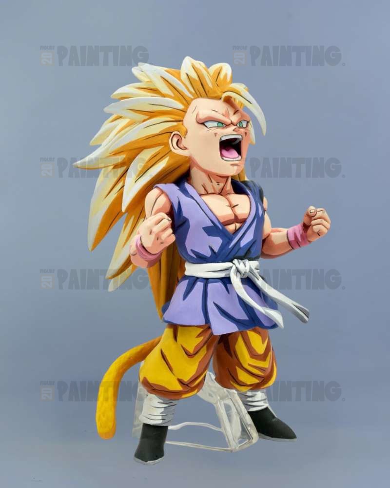 14CM Dragon Ball Super Saiyan 3 Son Goku Kid Repaint