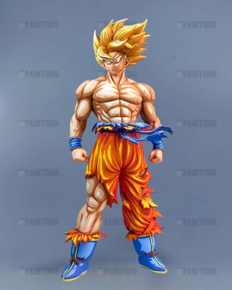 30CM Dragon Ball Z Goku SSJ War Damage Figure Repaint